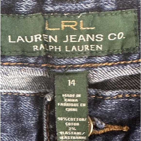 Vintage 90/Y2K Lauren Ralph Lauren Dark Wash Denim High Rise Jeans Size 14 - Picture 4 of 7
